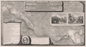 Kaupungista löydettyjen tehtaiden topografia? Pompejista tekijältä Francesco Piranesi