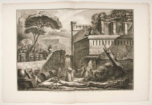 Näkymä Marnia negl -haudalle tekijältä Francesco Piranesi