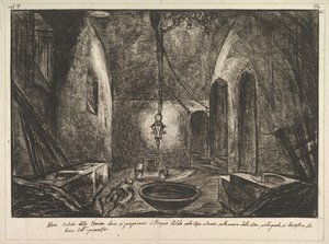 Näkymä Pompejista Toinen näkymä huoneesta, jossa Bogno Caldo valmistettiin. . . .n.d. tekijältä Francesco Piranesi