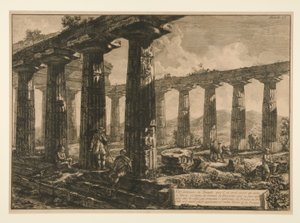 Temppelin sisäkuva, että tekijältä Francesco Piranesi