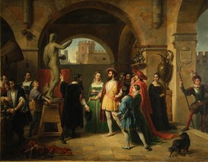 Francis I Benvenuto Cellinin studiossa, 1837