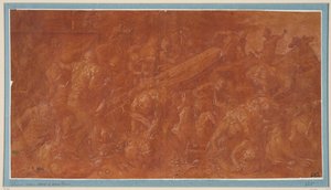 Agamemnon und Kassandra werden während eines Banketts ermordet tekijältä Francesco Primaticcio