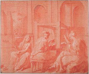 Alcytoe und ihre Schwestern tekijältä Francesco Primaticcio