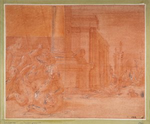 Odysseus bekämpft den Bettler Irus tekijältä Francesco Primaticcio