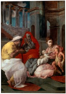 Pyhä perhe Johannes Kastajan ja Pyhän Elisabetin kanssa, 1541 tekijältä Francesco Primaticcio