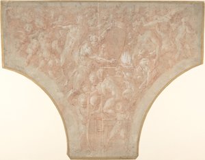 Vulcan Forging the Darts of Cupid, 1552-56. tekijältä Francesco Primaticcio