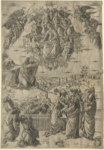 Neitsyt taivaaseenastuminen, n. 1495. tekijältä Francesco Rosselli