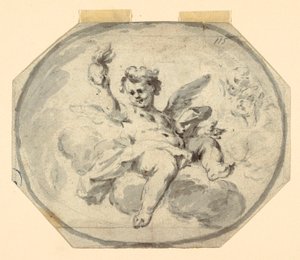 Piirustus, Maalattu katto, 1770-1800 tekijältä Francesco Saverio Mergolo