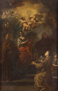 "Eukaristian palvonta", 1677-1747 tekijältä Francesco Solimena