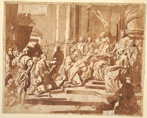 Climent XI vestint a la seva neboda com a Nunfinnish tekijältä Francesco Solimena