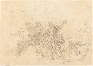 Bacchuksen ja Ariadnen häät tekijältä Francesco Solimena