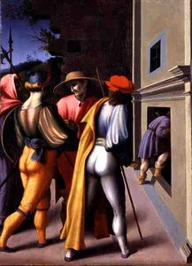 The Arrest of the Brothers, teoksesta The Stories of the Giuseppe Ebreo (tempera paneelissa)