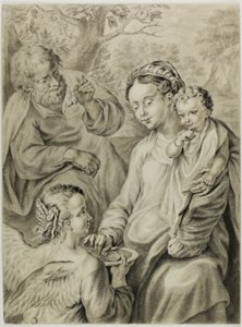 Lepo Egyptin pakomatkalla, joka tunnetaan nimellä Madonna della Pappa.