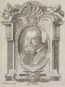Galileo Galilei (1564-1642), noin 1656 (kaiverrus). tekijältä Francesco Villamena