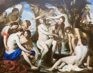 Dianan kylpy tekijältä Francesco de (c.1600-54) Rosa