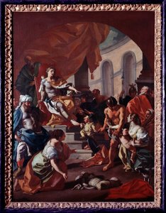 Salomonin tuomio (Salomon tuomio) Francesco de Muran (1696-1782) maalaus Montecassinon luostarin museo Italiassa