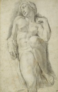 Aurora, Michelangelo Buonarrotin mukaan (musta liitu valkoisella paperilla) tekijältä Francesco de Rossi Salviati Cecchino