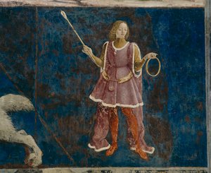 Yksi kolmesta dekaanista, jotka valvovat maaliskuuta, Il Salone dei Mesi, 1470-99 tekijältä Francesco del Cossa