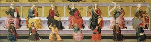 ""seitsemän vapaata taidetta"" (aritmetiikka, geometria, musiikki, astrologia, logiikka, retoriikka ja kielioppi) Francesco di Stefano Pesellinon (1422-1457) maalaus noin 1450 Birmingham Museum of Art, Birmingham, Alabama Yhdysvallat ©DeAgostini/Leemage