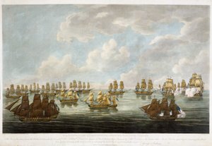 Kiinan laivaston ja ranskalaisen laivueen välinen taistelu 15. helmikuuta 1804. tekijältä Francis (after) Sartorius
