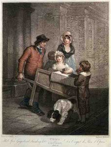 "Hot Spice Gingerbread Smoking Hot", levy 12 "The Cries of London", kaiverrus Giovanni Vendramini (1769-1839), pub. kirjoittanut Colnaghi & Co.
