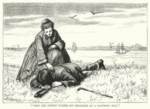 Charles Dickensin kuvitus suurille odotuksille (kaiverrus) tekijältä Francis Arthur Fraser