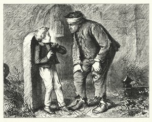 Charles Dickensin kuvitus suurille odotuksille (kaiverrus)