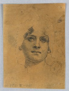 Luonnos naisen kasvoista tekijältä Francis Augustus Lathrop