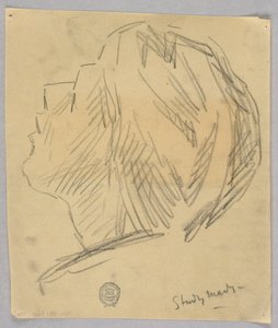 Luonnos naisen päästä tekijältä Francis Augustus Lathrop