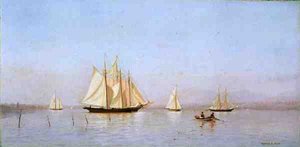 Haverstraw Bay on Hudson (öljy kankaalle)