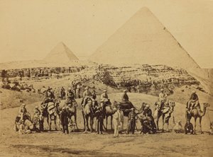 Gîzeh - Hänen korkeutensa Walesin prinssin ja sviitin lähtö pyramideilta tekijältä Francis Bedford