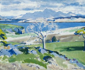 Ben Cruachan Achnacraigista, Mull, c. 1931 (öljy paneelissa) tekijältä Francis Campbell Boileau Cadell