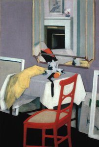 Sisustus (Punainen tuoli) (öljy kankaalle) tekijältä Francis Campbell Boileau Cadell