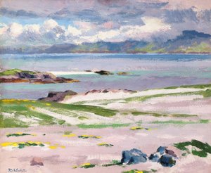 Towards Mull, Choc Ard Anraidh, Iona, n. 1928 (öljy kankaalle) tekijältä Francis Campbell Boileau Cadell