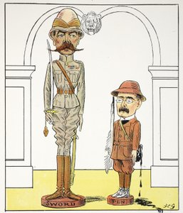 K, k, kuvitus The Struwwelpeter Alphabetista, säkeistö Harold Begbie (1871–1929) tekijältä Francis Carruthers Gould