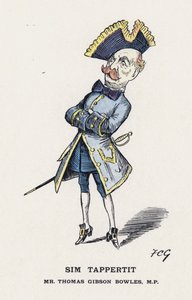 Sim Tappertit, Thomas Gibson Bowles (väri litho) tekijältä Francis Carruthers Gould