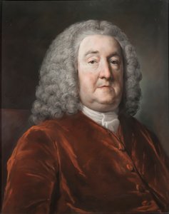 Sir Edward Hulsen muotokuva, 1. Baronetti, 1757 (pastelli paperille)