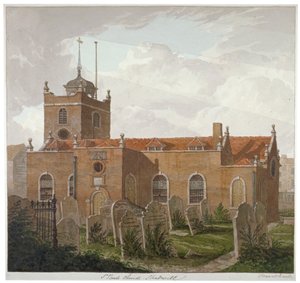 Pyhän Paavalin kirkko, Shadwell, Lontoo, n. 1810 tekijältä Francis Danby