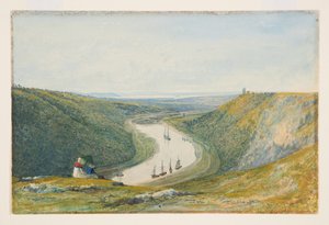 The Avon From Durdham Down, n. 1821 (akvarelli ja vartaloväri paperille) tekijältä Francis Danby