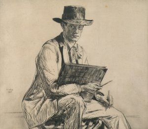 Henry Rushburyn (1889-1968) muotokuva 1914 (etsaus)