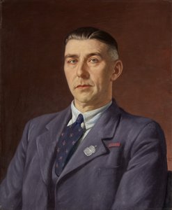 Percival Henry Martinin muotokuva, Posti, Bristol, n. 1941-45 (öljy kankaalle) tekijältä Francis Dodd