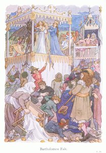 Bartholomew Fair (värilitografia) tekijältä Francis Donkin Bedford