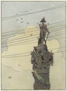 Lontoo: Decorating Nelson (värilitro). tekijältä Francis Donkin Bedford