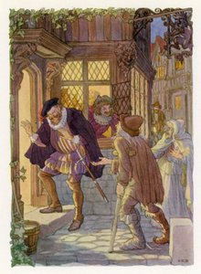 Merrie England: Bedlam Beggars (värilitografia): Bedlam Beggars (värilitografia) tekijältä Francis Donkin Bedford
