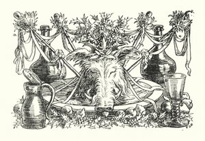 Merrie England: Lord of Misrule (litografia). tekijältä Francis Donkin Bedford