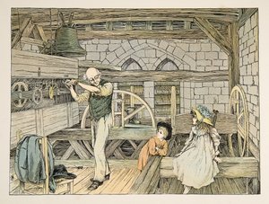The Clockwinder, kirjasta Four and Twenty Toilers, pub. 1900 (värilitra) tekijältä Francis Donkin Bedford