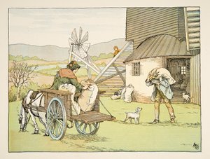 Myllymies, kirjasta Four and Twenty Toilers, pub. 1900 (värilitra) tekijältä Francis Donkin Bedford