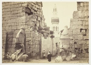 Sisäänkäynti suureen temppeliin, Luxor, 1857.