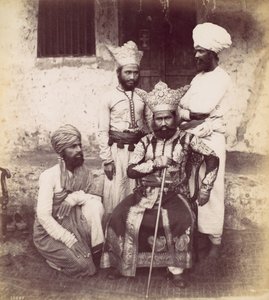 Neljä Itä-Intian miestä, 1870-luku. tekijältä Francis Frith