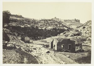 Jerusalem En-Rogelin muurilta tekijältä Francis Frith